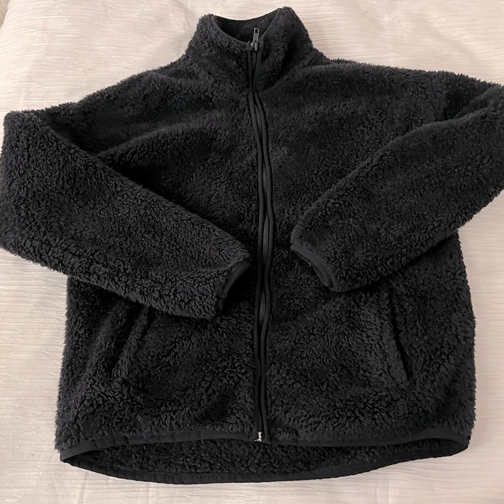 FOREVER21 black, soft, zip up cardigan